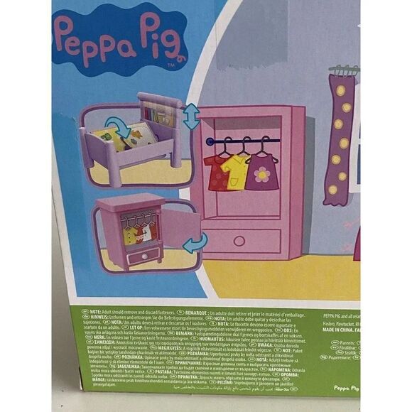 Peppa Pig BEDTIME WITH PEPPA Bedroom Play Set New In Box - Picture 8 of 11